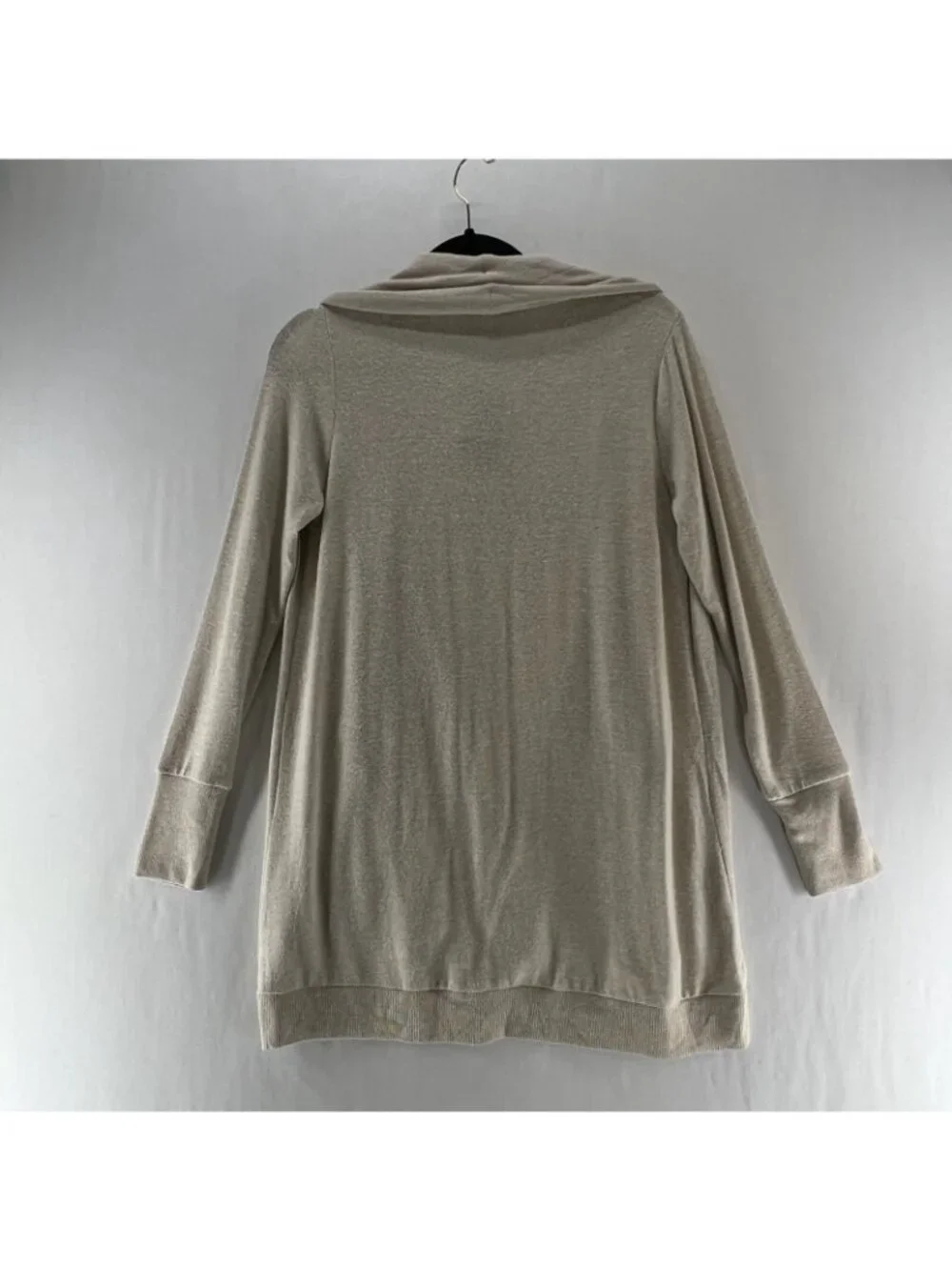 Gibson Open Front Cozy Cardigan Womens S Knit Pockets Long Sleeve Shawl Oatmeal